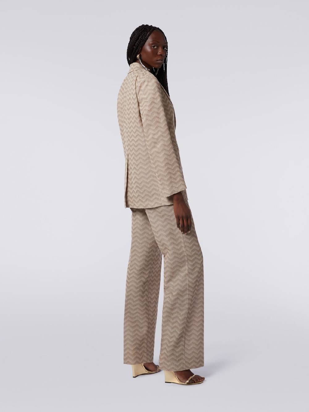 Missoni Pantaloni dritti in cotone chevron Spedizione Gratuita
