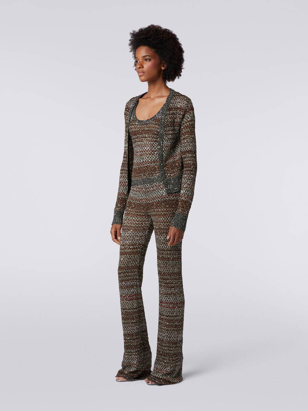 Missoni Pantaloni in maglia a rete con applicazione di paillettes Pezzi Unici