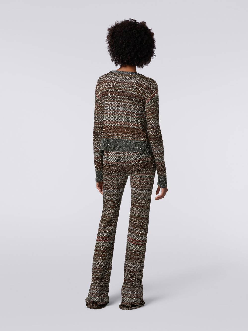 Missoni Pantaloni in maglia a rete con applicazione di paillettes Pezzi Unici
