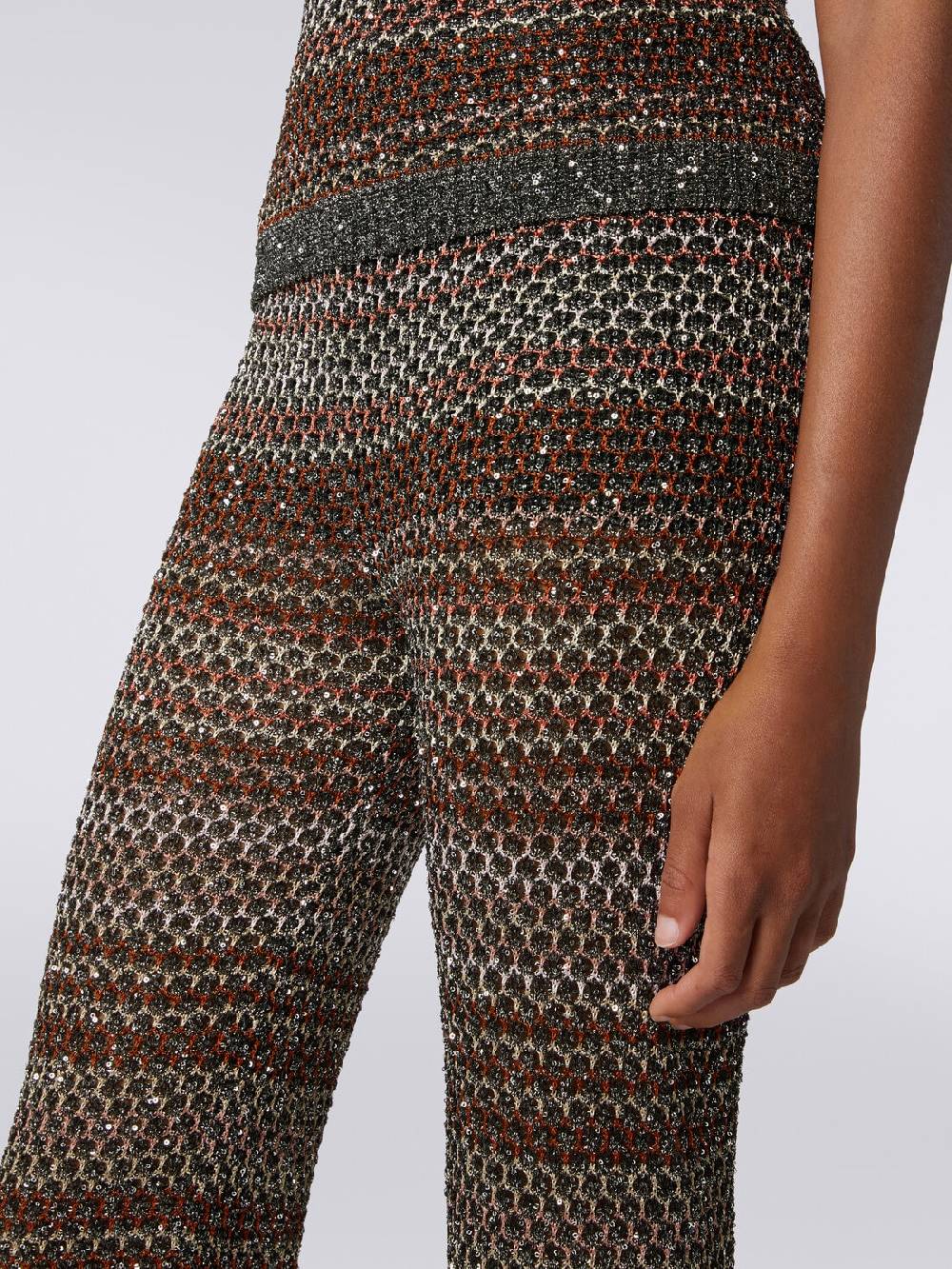 Missoni Pantaloni in maglia a rete con applicazione di paillettes Pezzi Unici