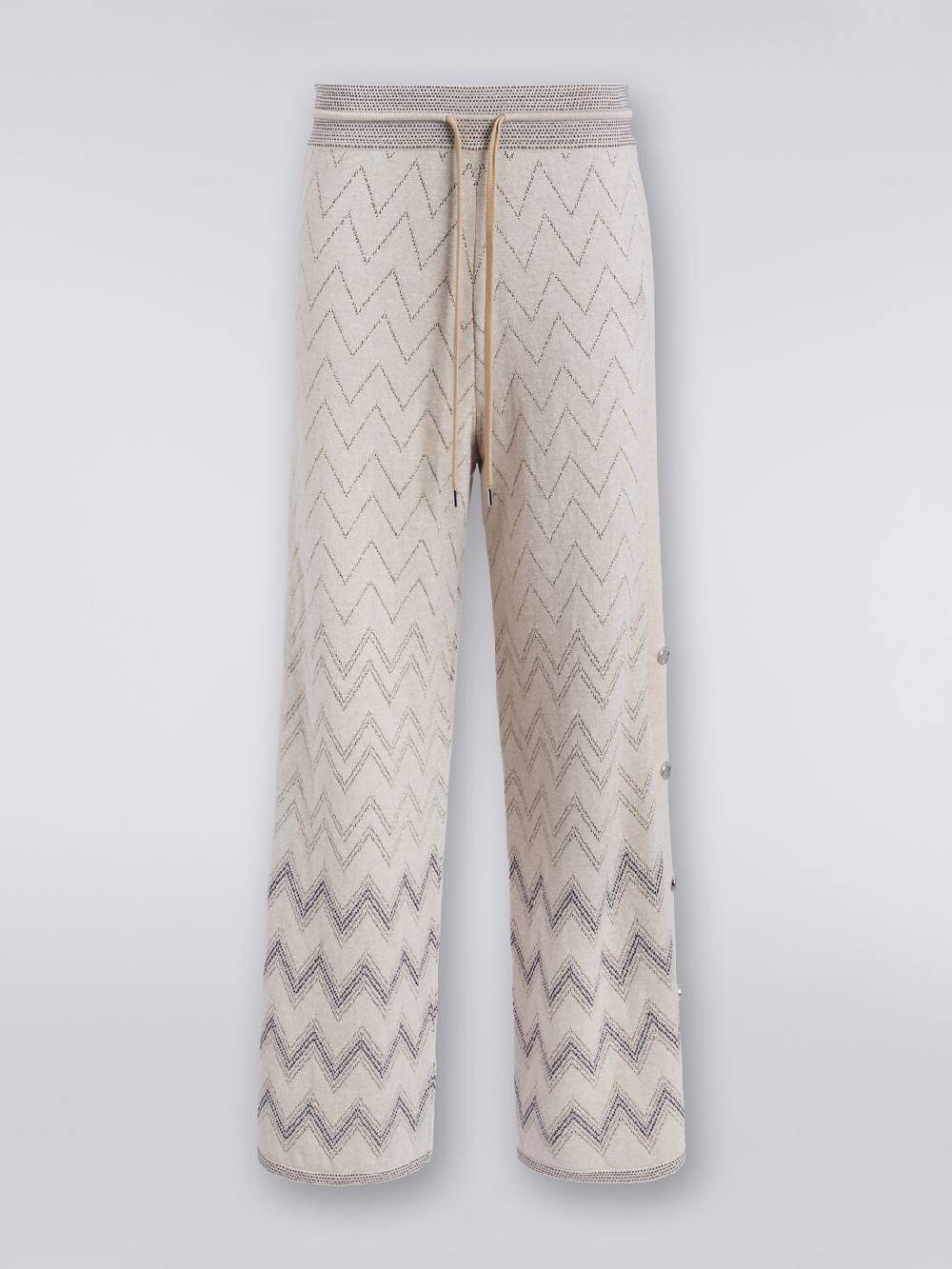 Missoni Joggers in lana e viscosa zig zag con lurex Qualità Garantita