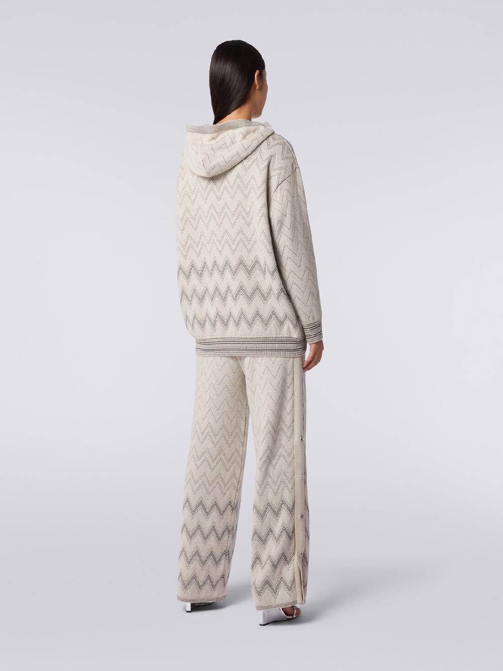 Missoni Joggers in lana e viscosa zig zag con lurex Qualità Garantita
