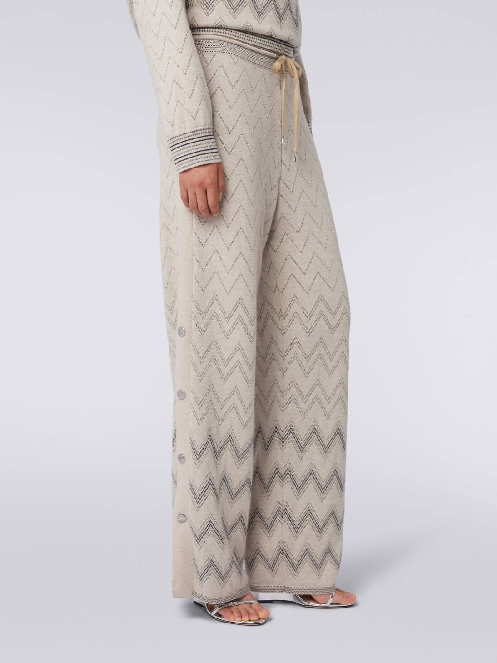 Missoni Joggers in lana e viscosa zig zag con lurex Qualità Garantita