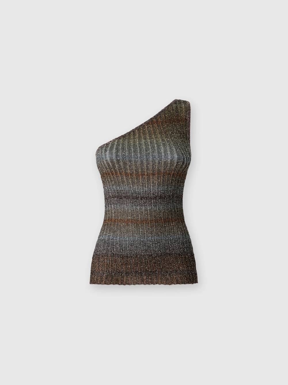 Missoni Top monospalla in viscosa lamé a costine Consegna Veloce