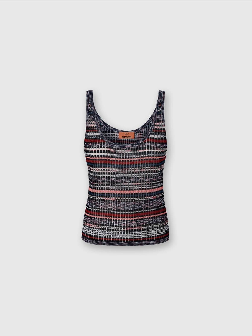 Missoni Canottiera in viscosa a costine fiammata Fino Al -60%