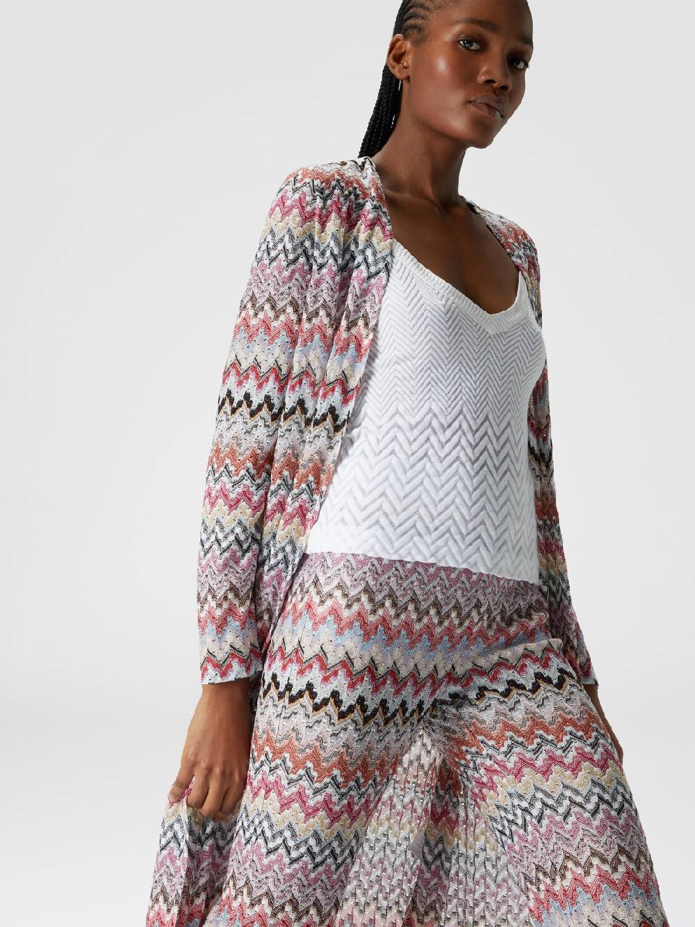 Missoni Pantaloni flare in misto viscosa lamé zig zag Affare Del Giorno