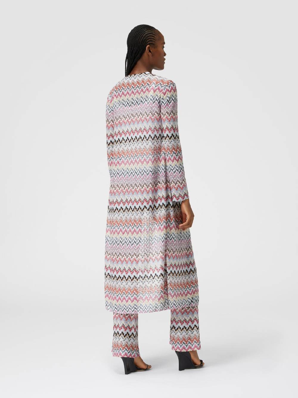 Missoni Cardigan lungo in maglia lamé zig zag Prezzo Ridotto