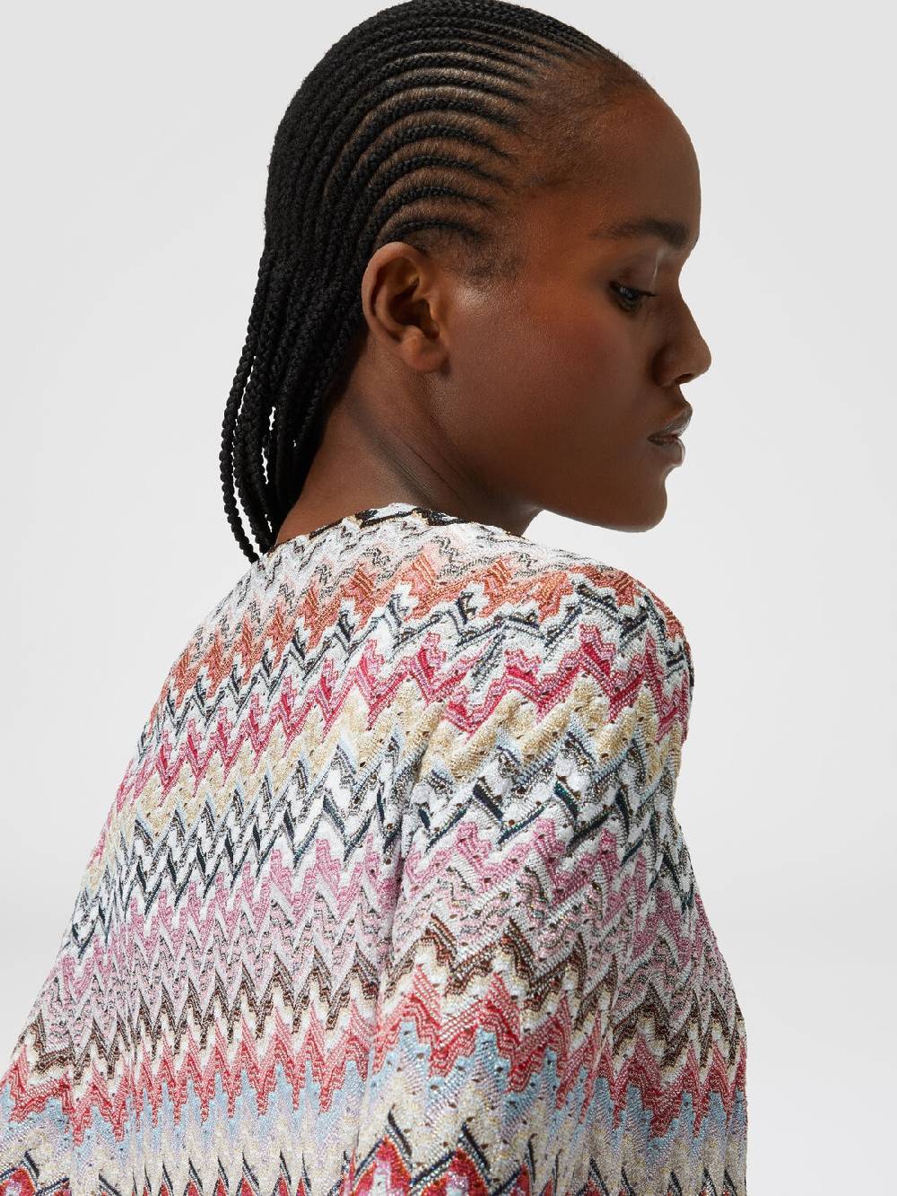 Missoni Cardigan lungo in maglia lamé zig zag Prezzo Ridotto