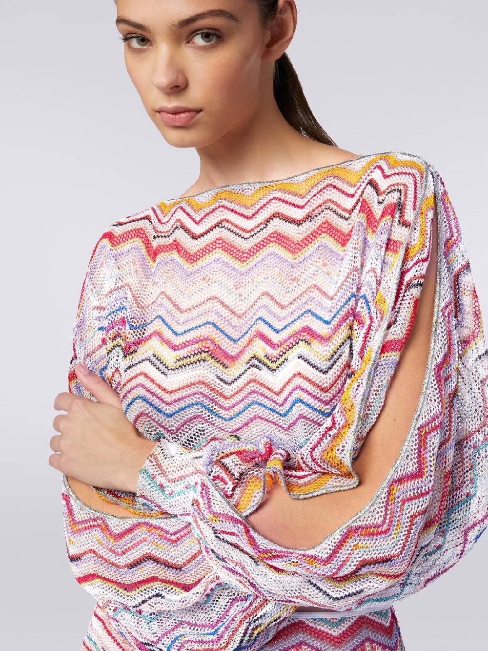 Missoni Top a maniche lunghe in crochet con lurex Limitato a 3 giorni