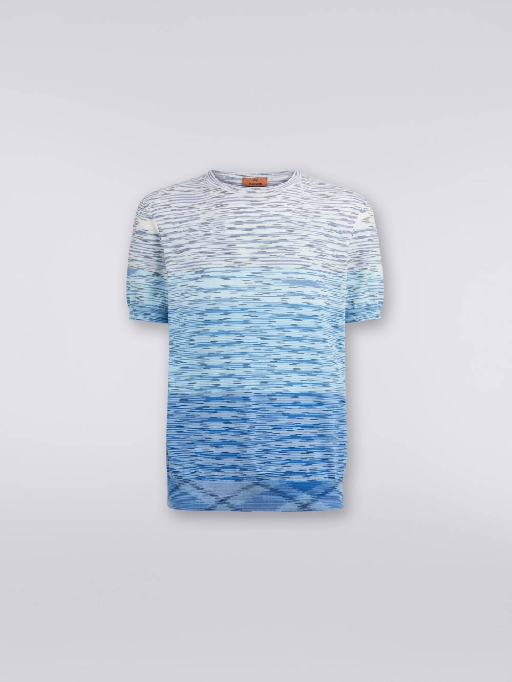 Missoni T-shirt girocollo in cotone fiammato dégradé Black Friday Prezzi