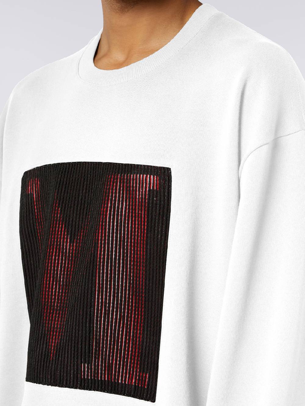 Missoni Felpa girocollo in cotone con macro-logo in collaborazione con Mike Maignan Duty-free