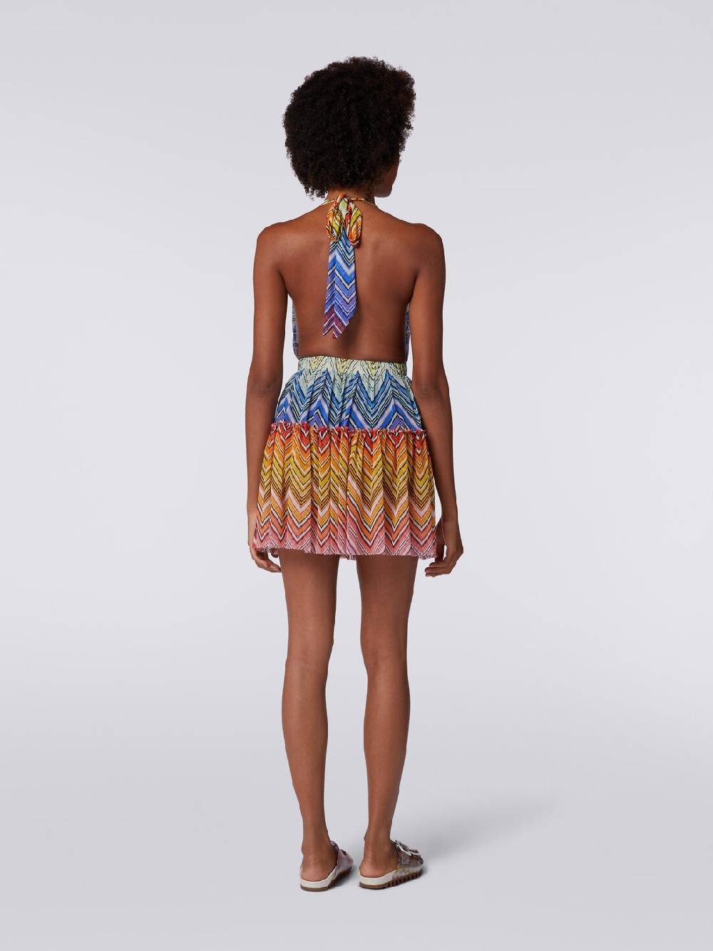 Missoni Copricostume corto in tulle stampa zig zag Sconti questo mese