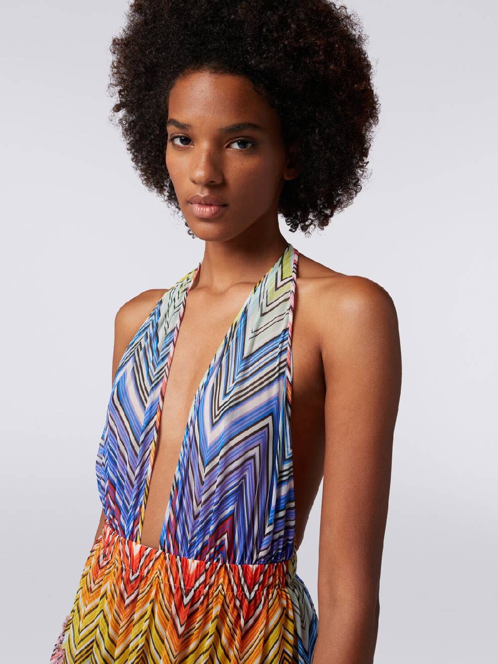 Missoni Copricostume corto in tulle stampa zig zag Sconti questo mese