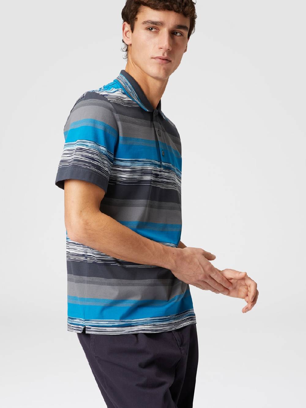 Missoni Polo in jersey di cotone a righe sfumate 2025