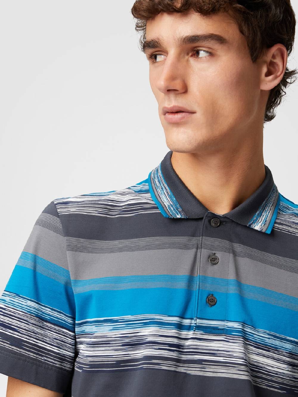 Missoni Polo in jersey di cotone a righe sfumate 2025