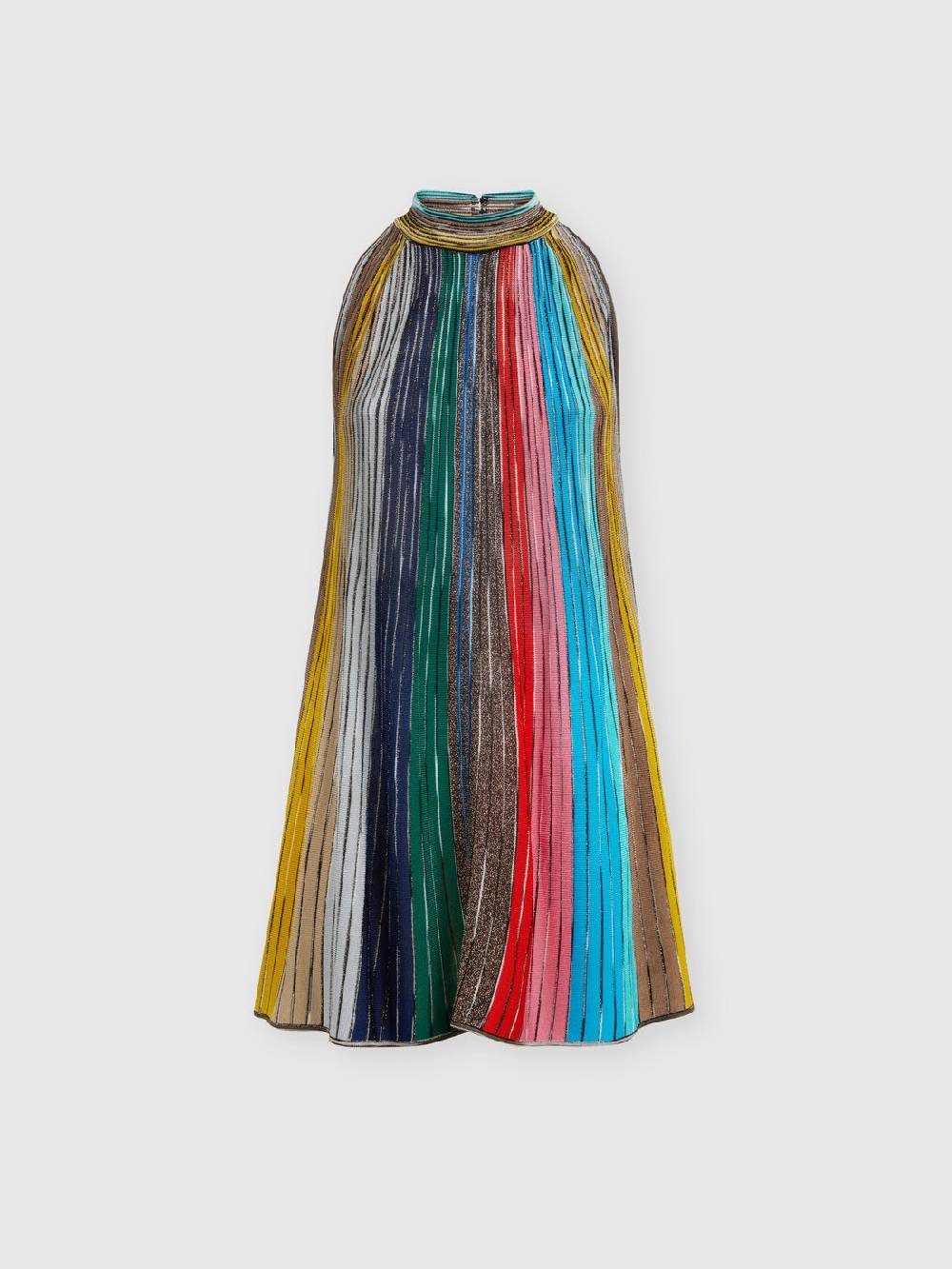 Missoni Mini-abito senza maniche in maglia plissée lamé Italia