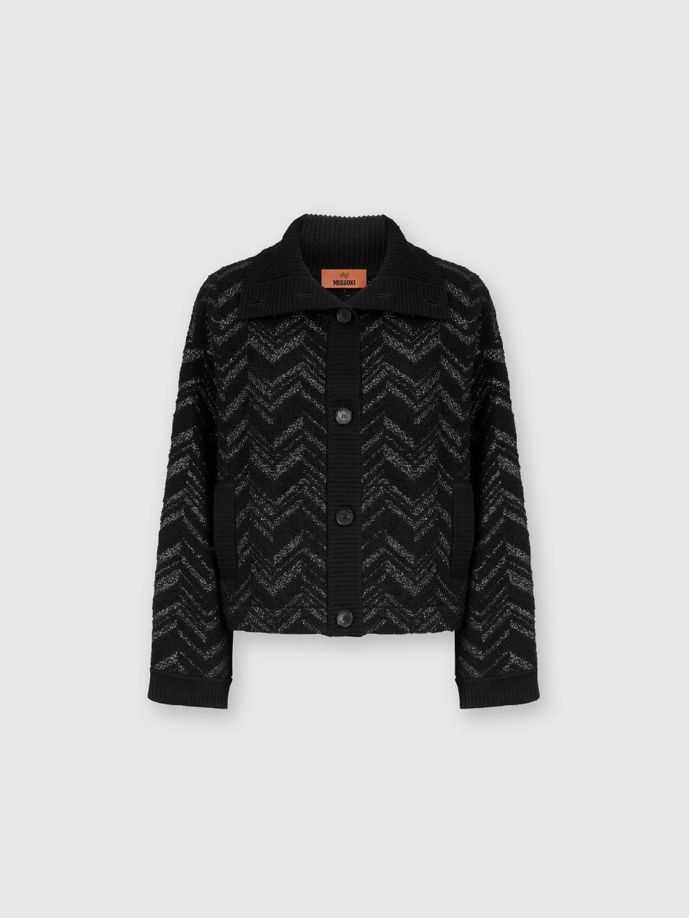 Missoni Giubbotto in maglia bouclé con chevron lamé Nuovo