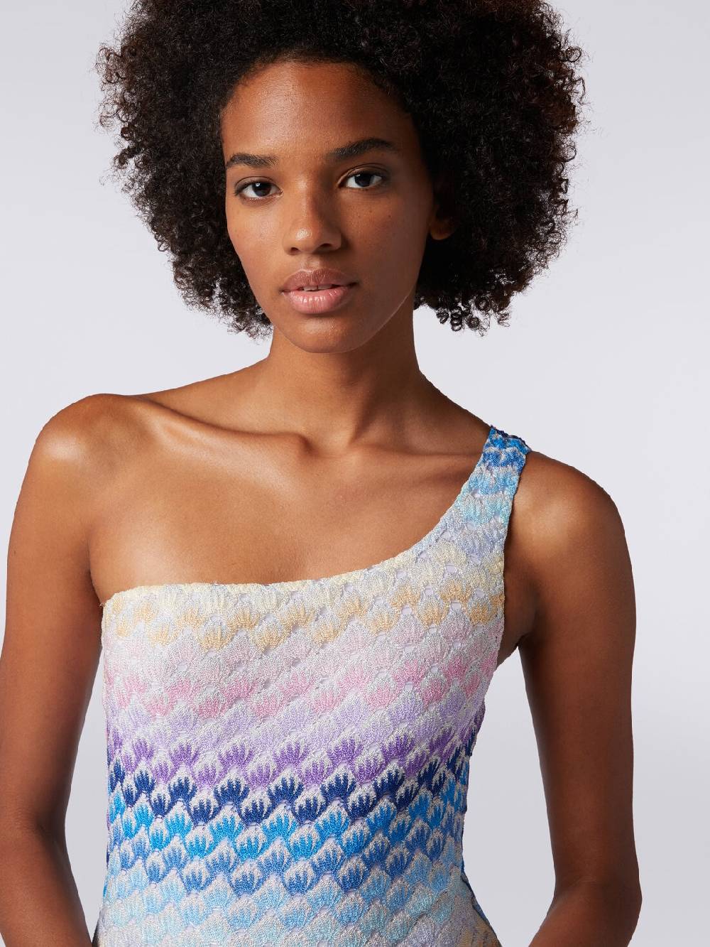 Missoni Costume intero monospalla effetto pizzo con lurex Qualità