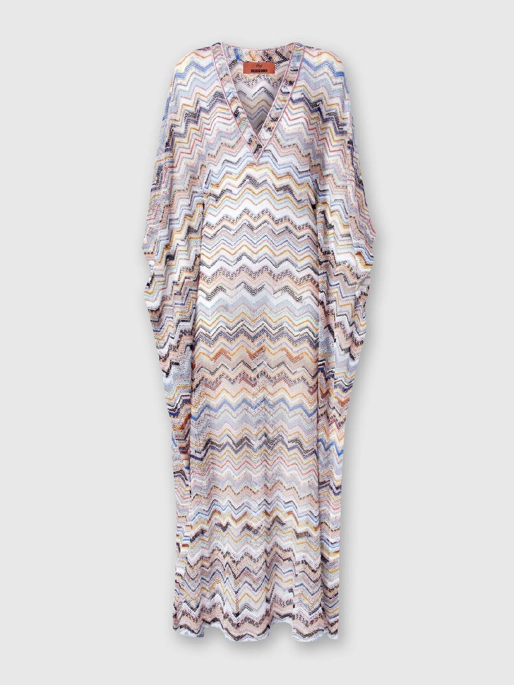 Missoni Caftano copricostume lungo in viscosa zig zag con lurex Promozione