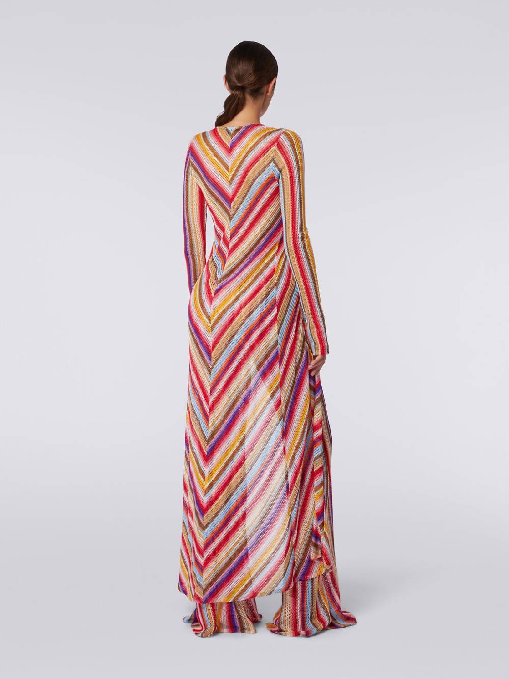 Missoni Cardigan copricostume lungo in crochet rigato Pezzi Unici