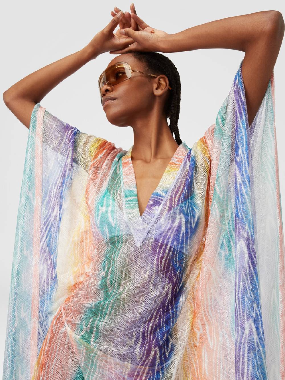 Missoni Caftano copricostume corto stampa tie-dye Soddisfazione Garantita