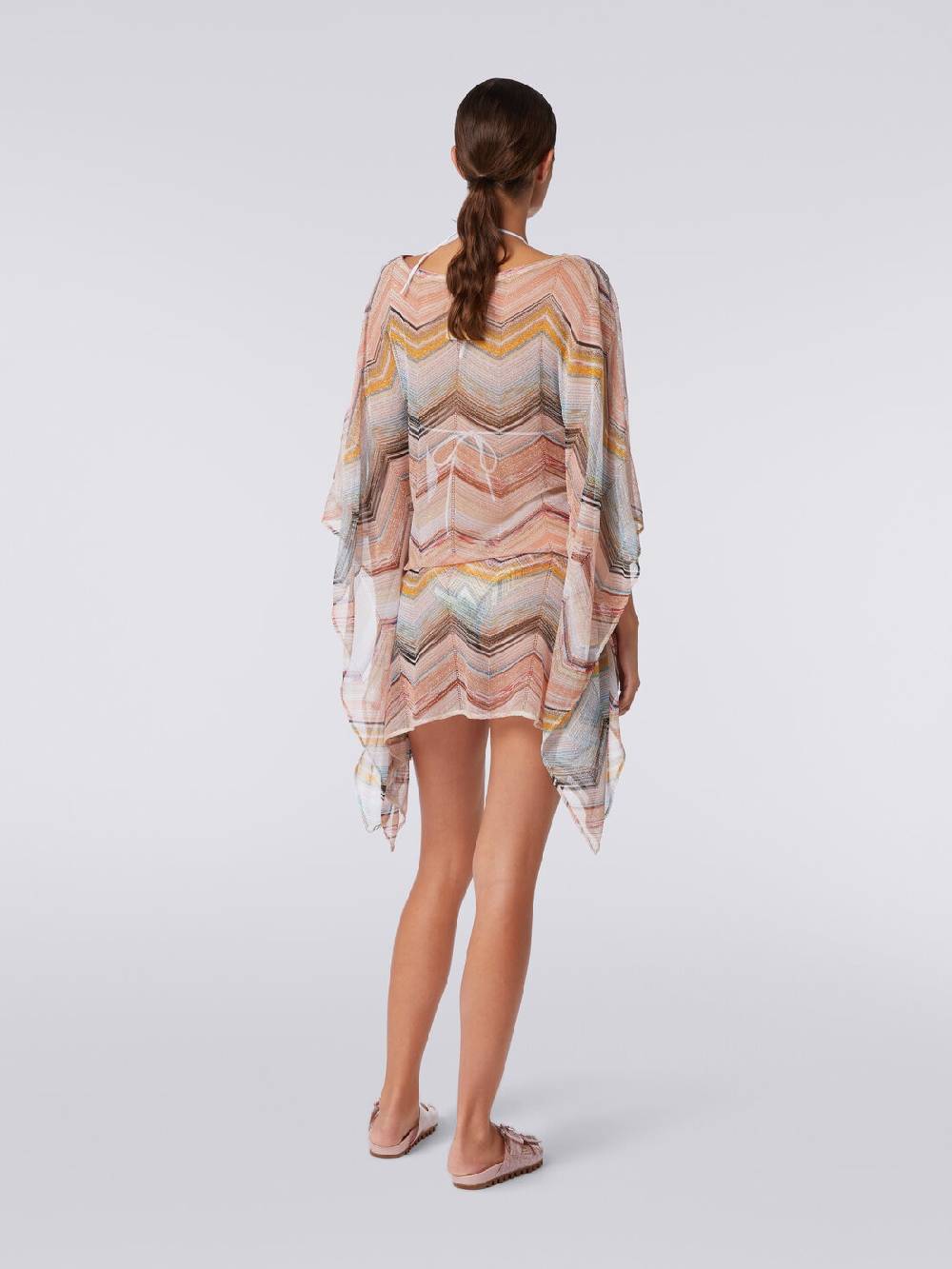 Missoni Caftano copricostume corto in misto viscosa zig zag con lurex Negozi Online