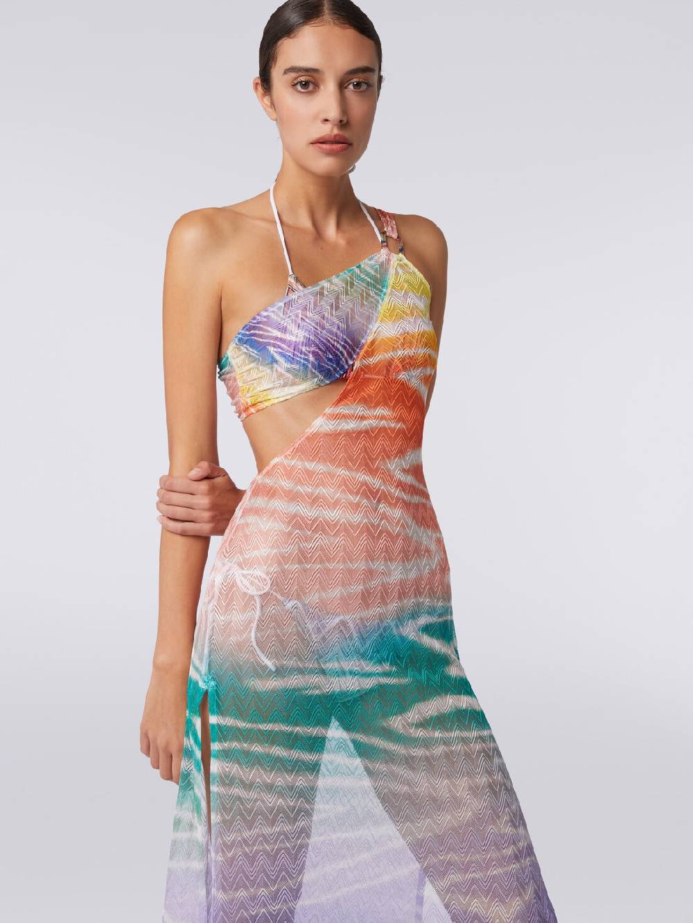 Missoni Abito copricostume lungo monospalla stampa tie-dye Acquista Ora