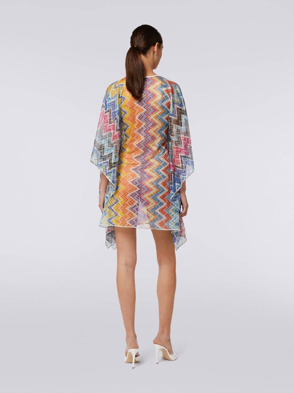 Missoni Caftano copricostume corto zig zag con lurex Consegna Veloce