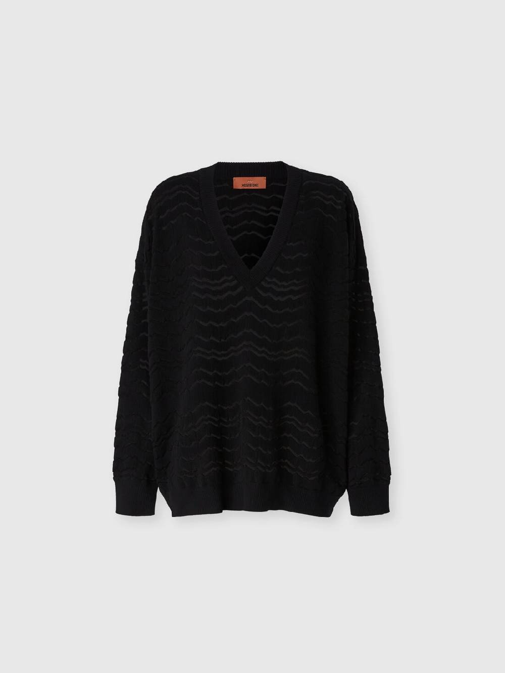 Missoni Pullover con scollatura a V e zig zag tono su tono Shopping Online