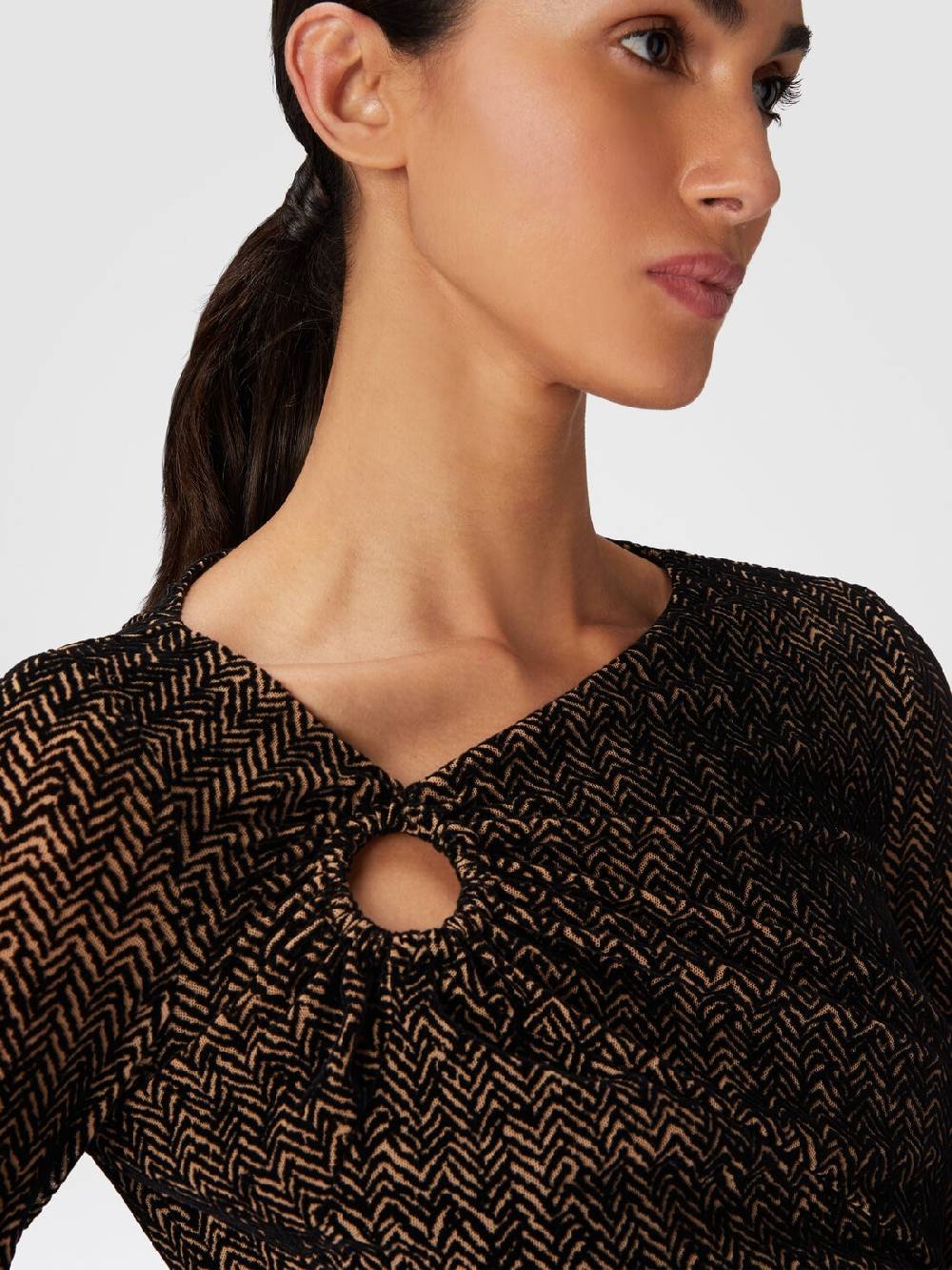 Missoni Mini-abito in tulle con scollatura arricciata Prezzo Ridotto