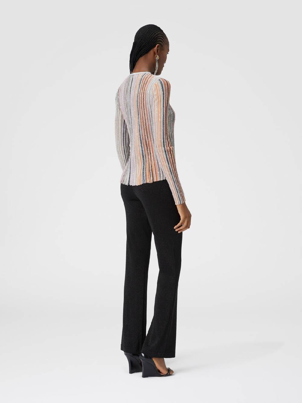 Missoni Maglia a costine parzializzate con paillettes Presa