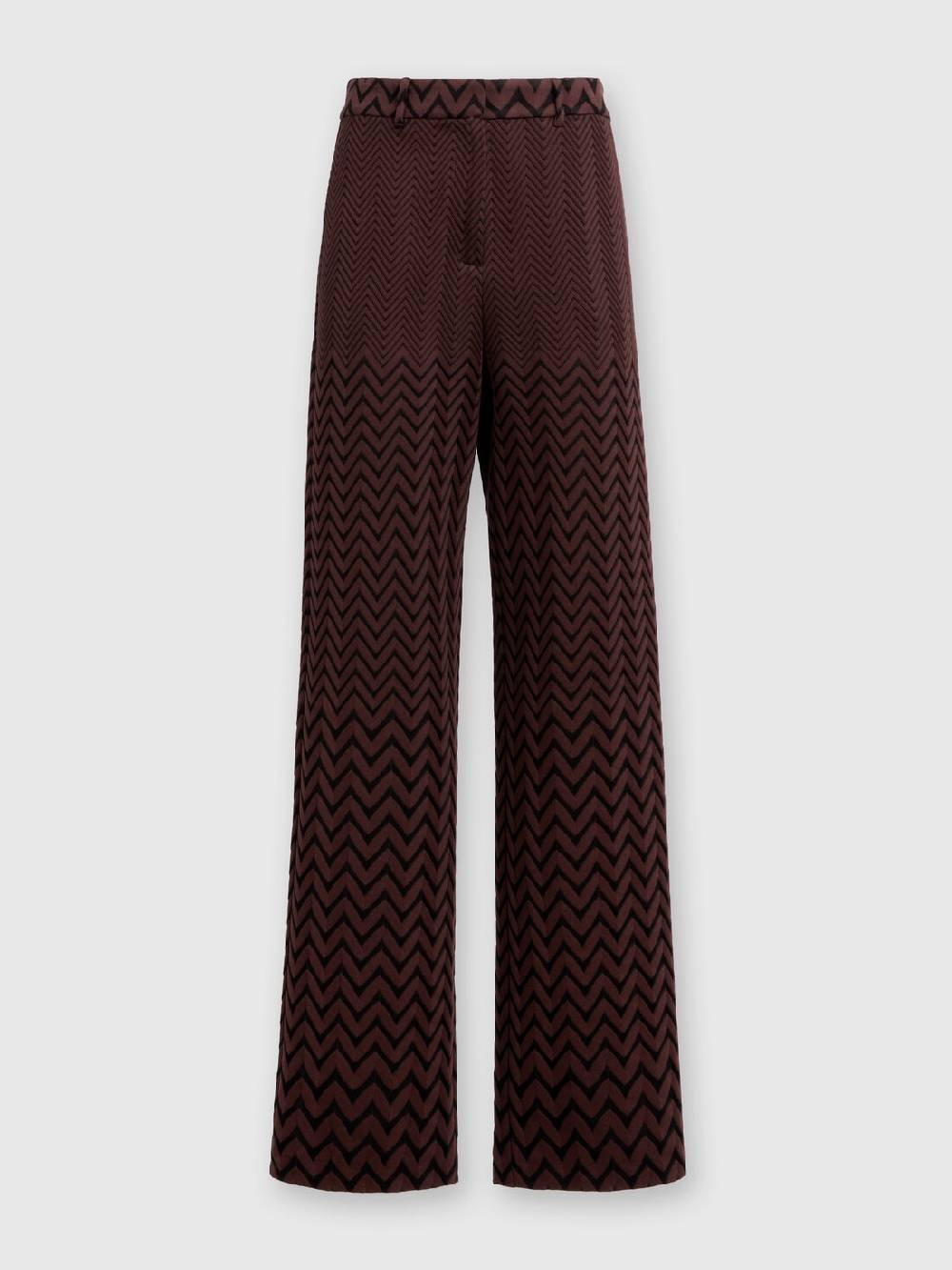 Missoni Pantaloni classici in cotone e viscosa zig zag Sconto