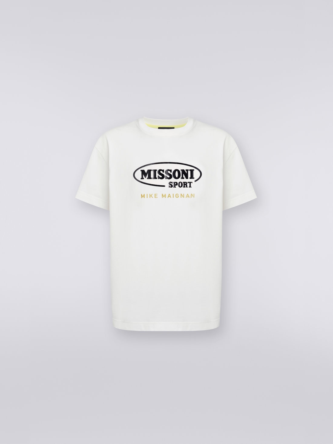 Missoni T-shirt girocollo in cotone con logo in collaborazione con Mike Maignan Economico