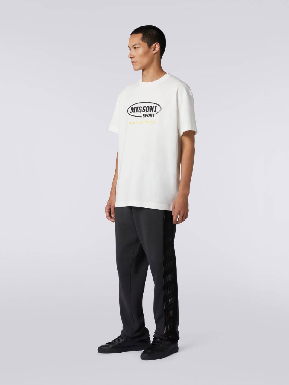 Missoni T-shirt girocollo in cotone con logo in collaborazione con Mike Maignan Economico