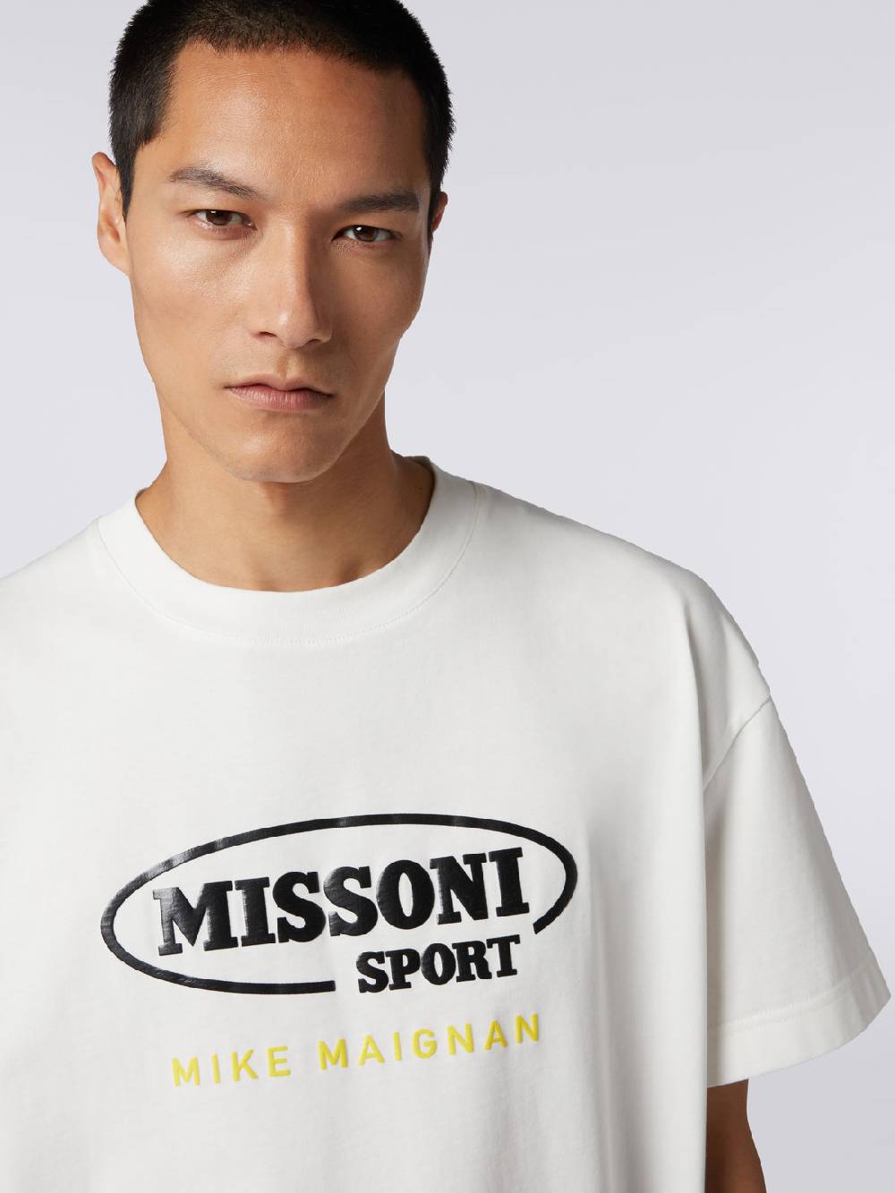 Missoni T-shirt girocollo in cotone con logo in collaborazione con Mike Maignan Economico