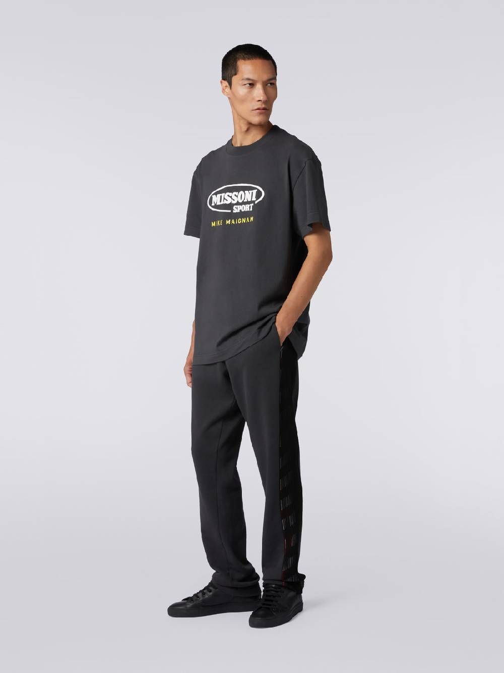 Missoni T-shirt girocollo in cotone con logo in collaborazione con Mike Maignan Online