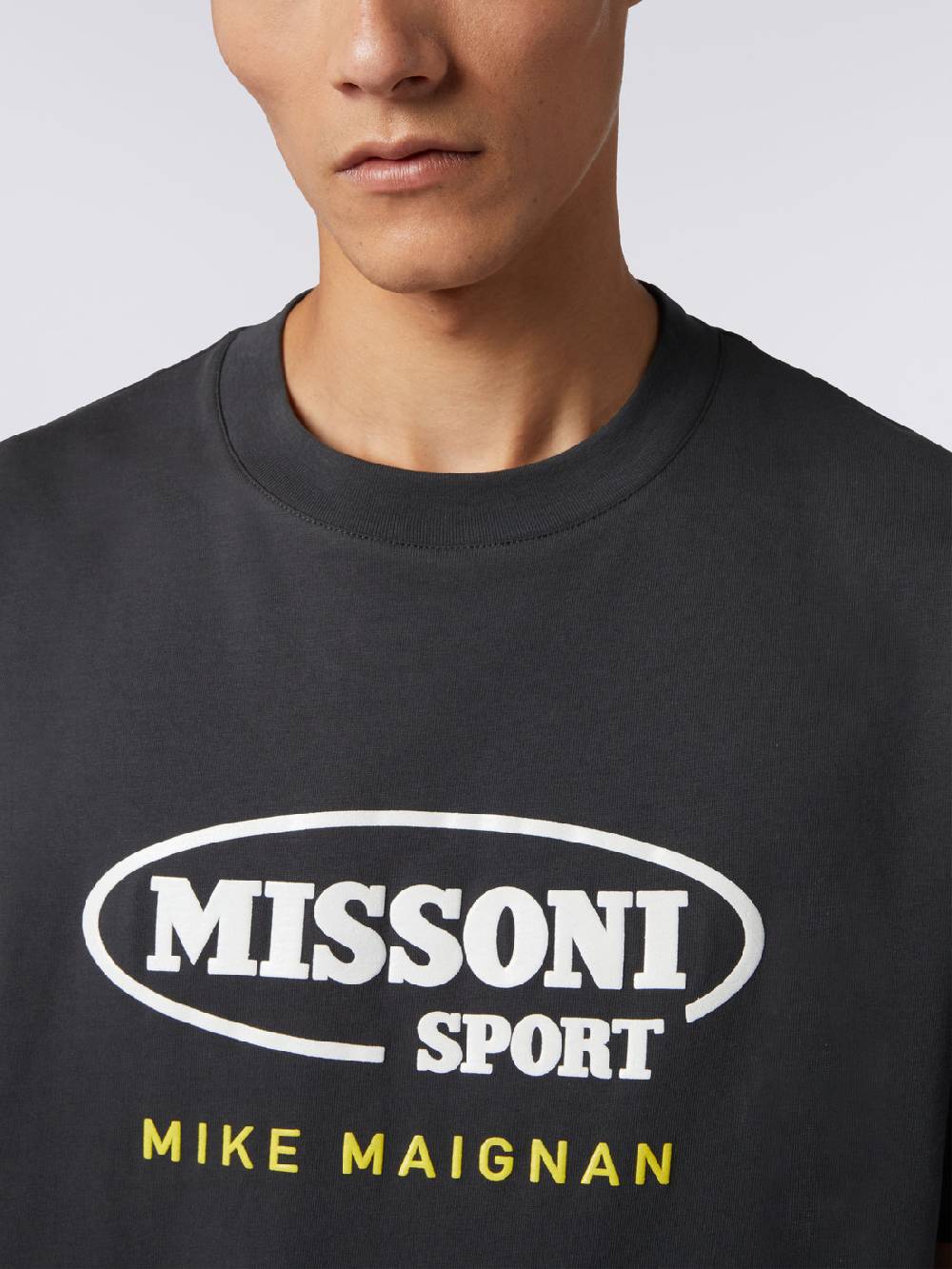 Missoni T-shirt girocollo in cotone con logo in collaborazione con Mike Maignan Online