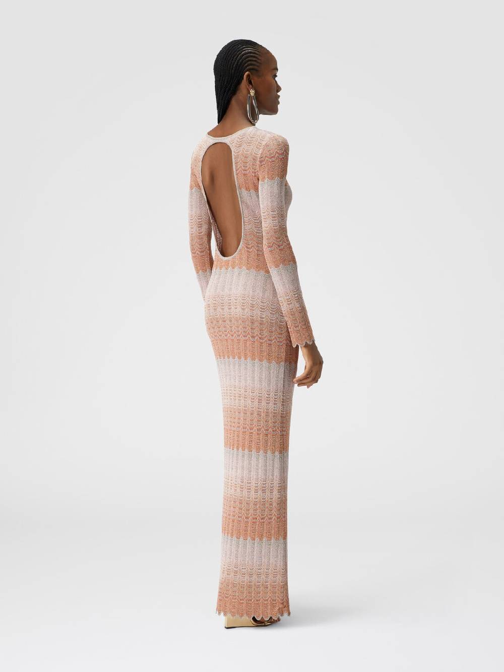 Missoni Abito lungo con motivo greca lamé Offerte