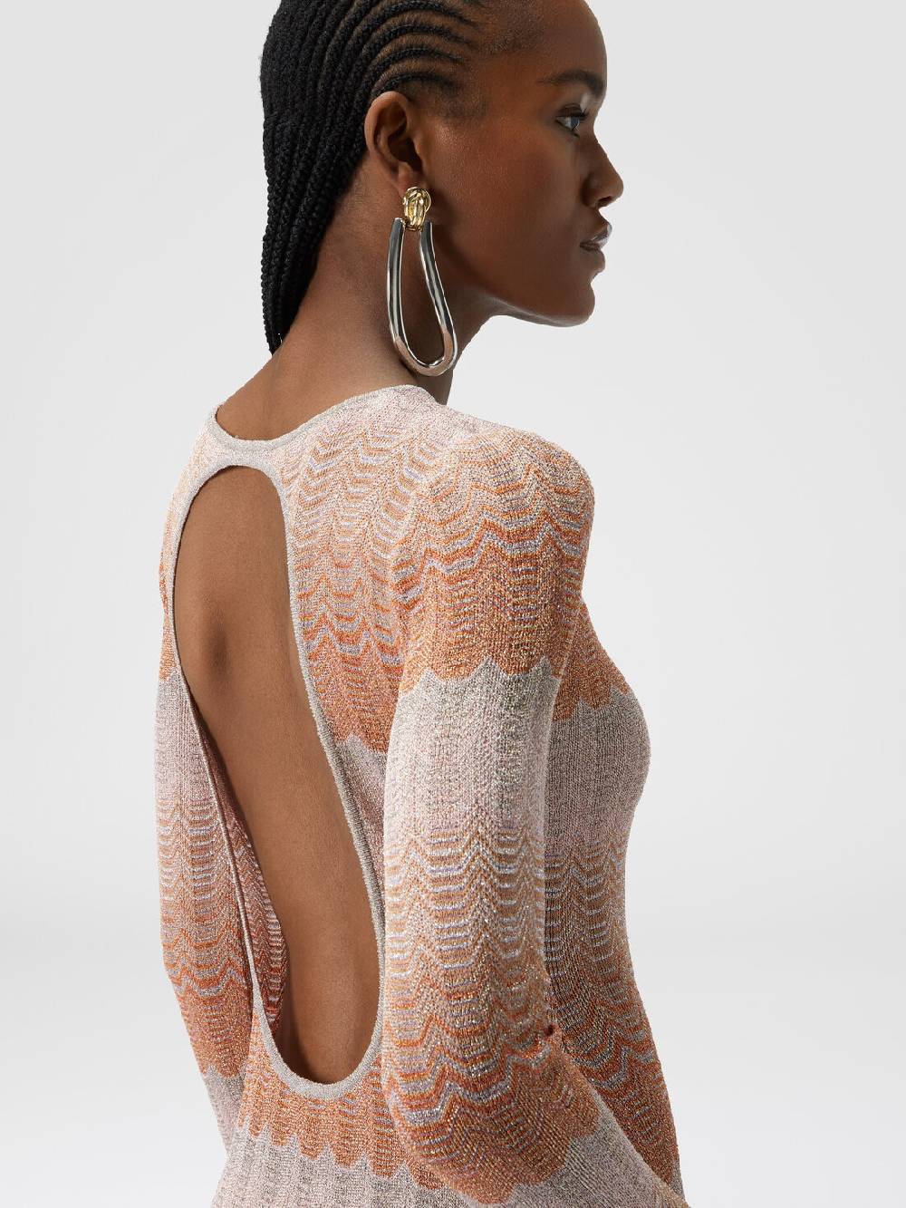 Missoni Abito lungo con motivo greca lamé Offerte