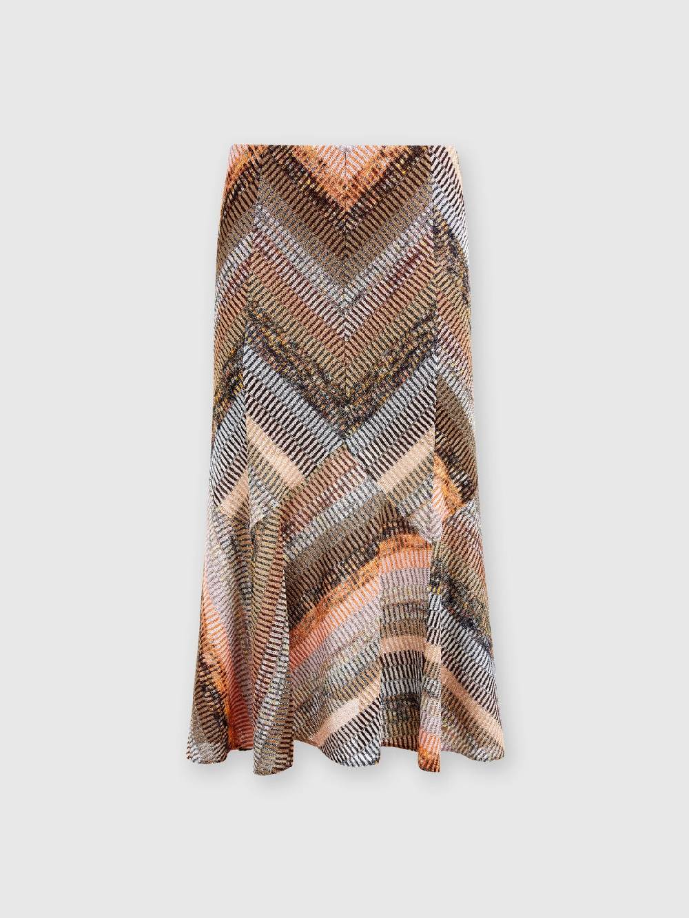 Missoni Gonna midi svasata lamé effetto patchwork Vendita Economica