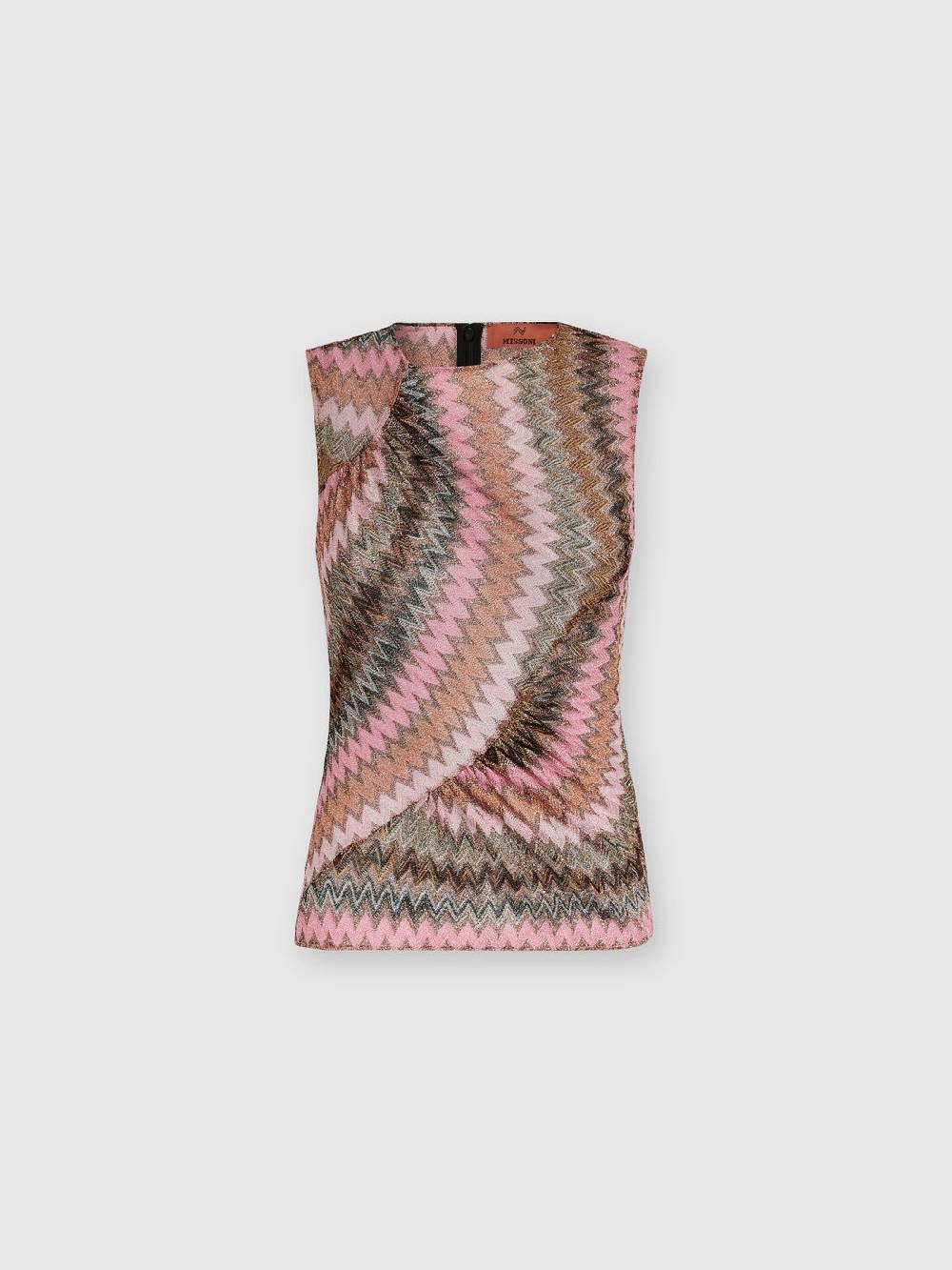 Missoni Top senza maniche in misto viscosa zig zag lamé Saldi Di Fabbrica
