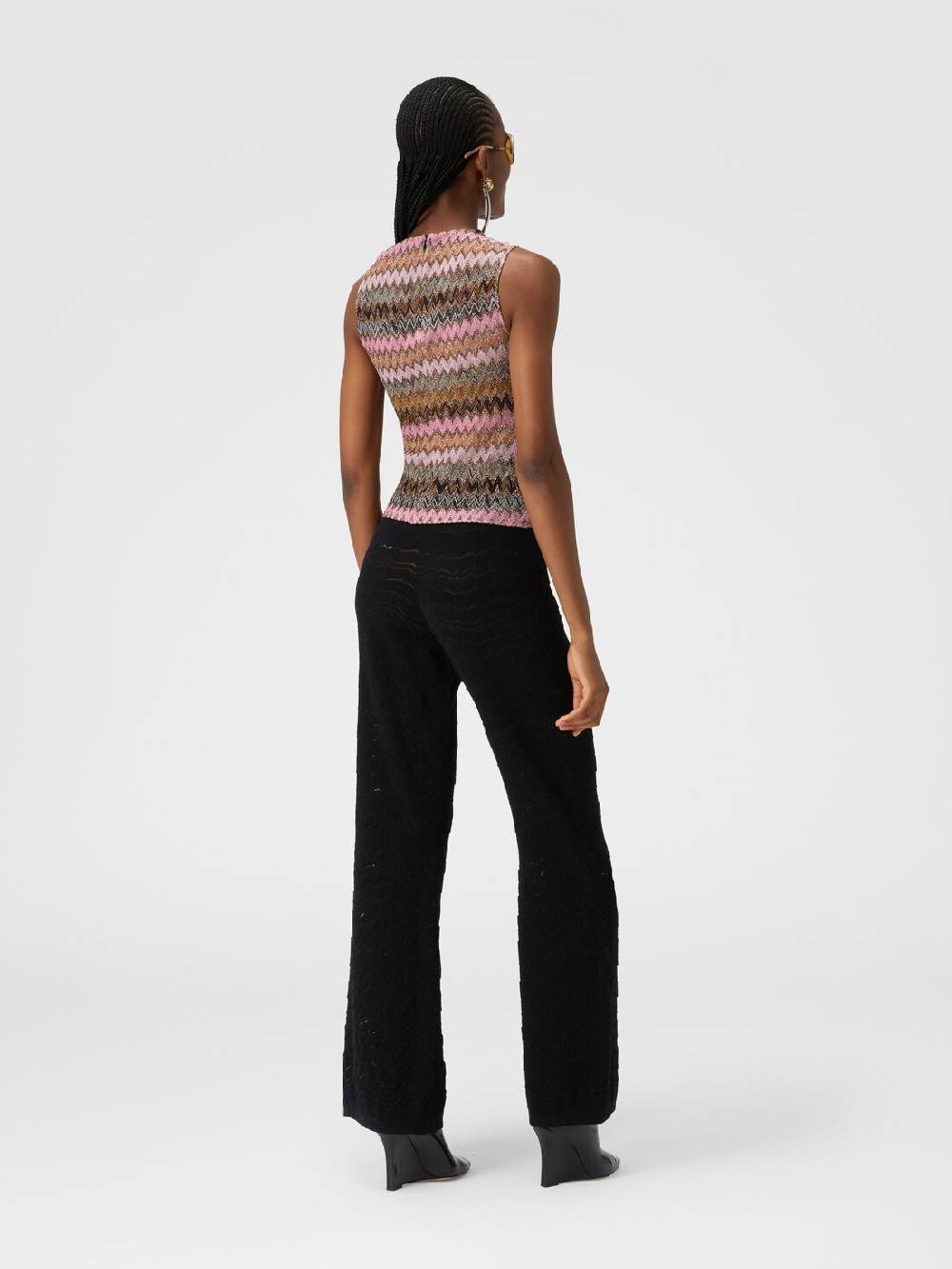 Missoni Top senza maniche in misto viscosa zig zag lamé Saldi Di Fabbrica