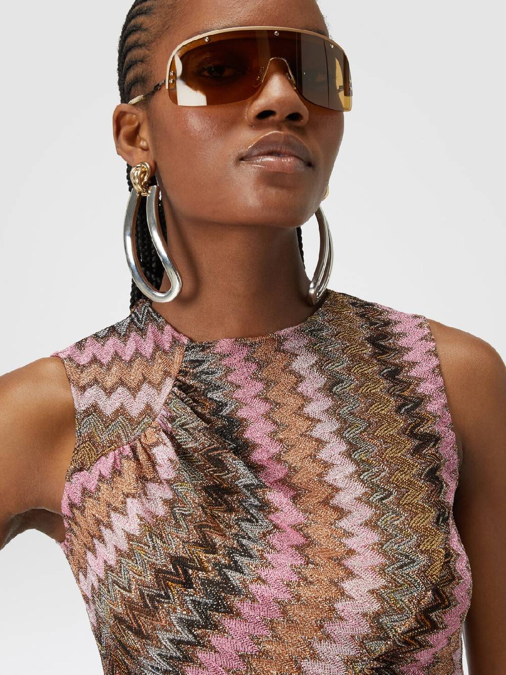 Missoni Top senza maniche in misto viscosa zig zag lamé Saldi Di Fabbrica