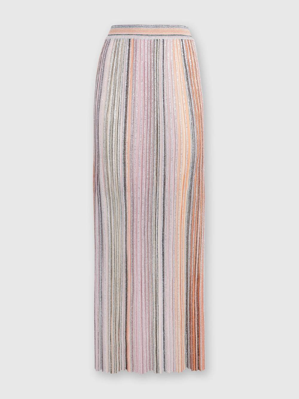 Missoni Gonna lunga parzializzata a costine con paillettes Negozio