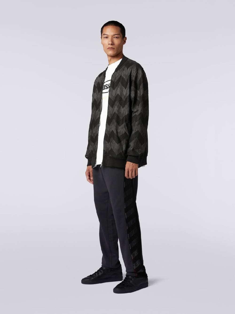 Missoni Bomber in misto cotone zig zag in collaborazione con Mike Maignan Prezzo di fabbrica
