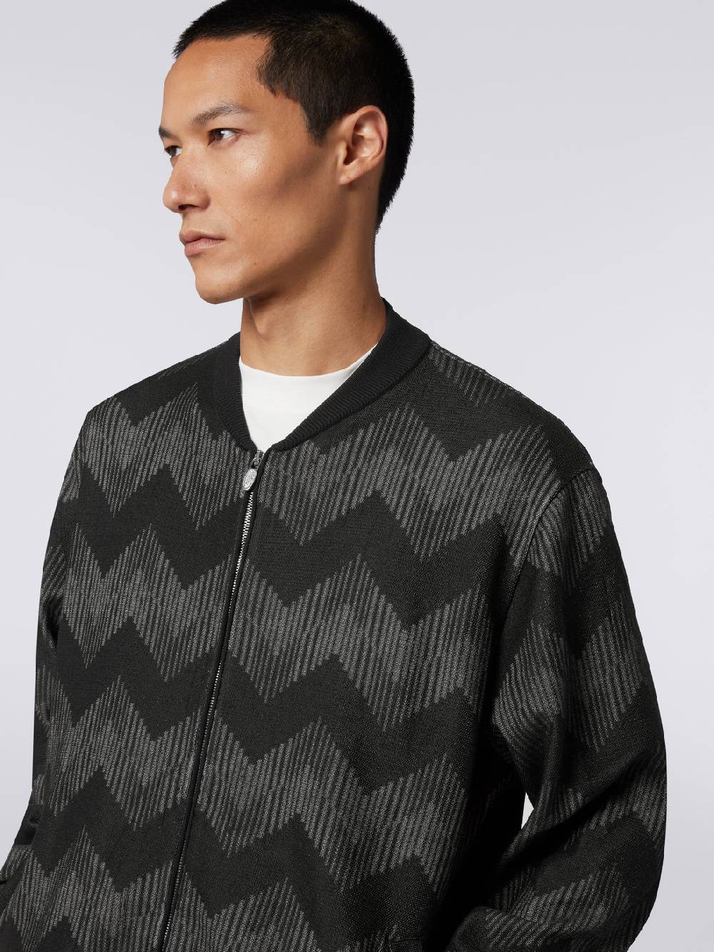 Missoni Bomber in misto cotone zig zag in collaborazione con Mike Maignan Prezzo di fabbrica