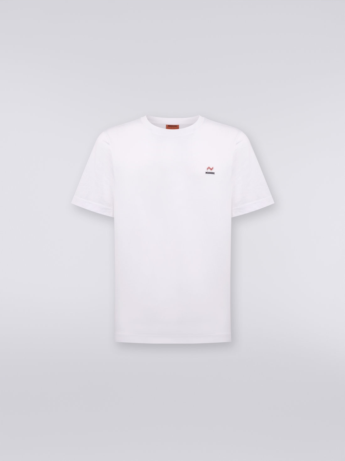 Missoni T-shirt girocollo in cotone con ricamo e logo Comprare a buon mercato