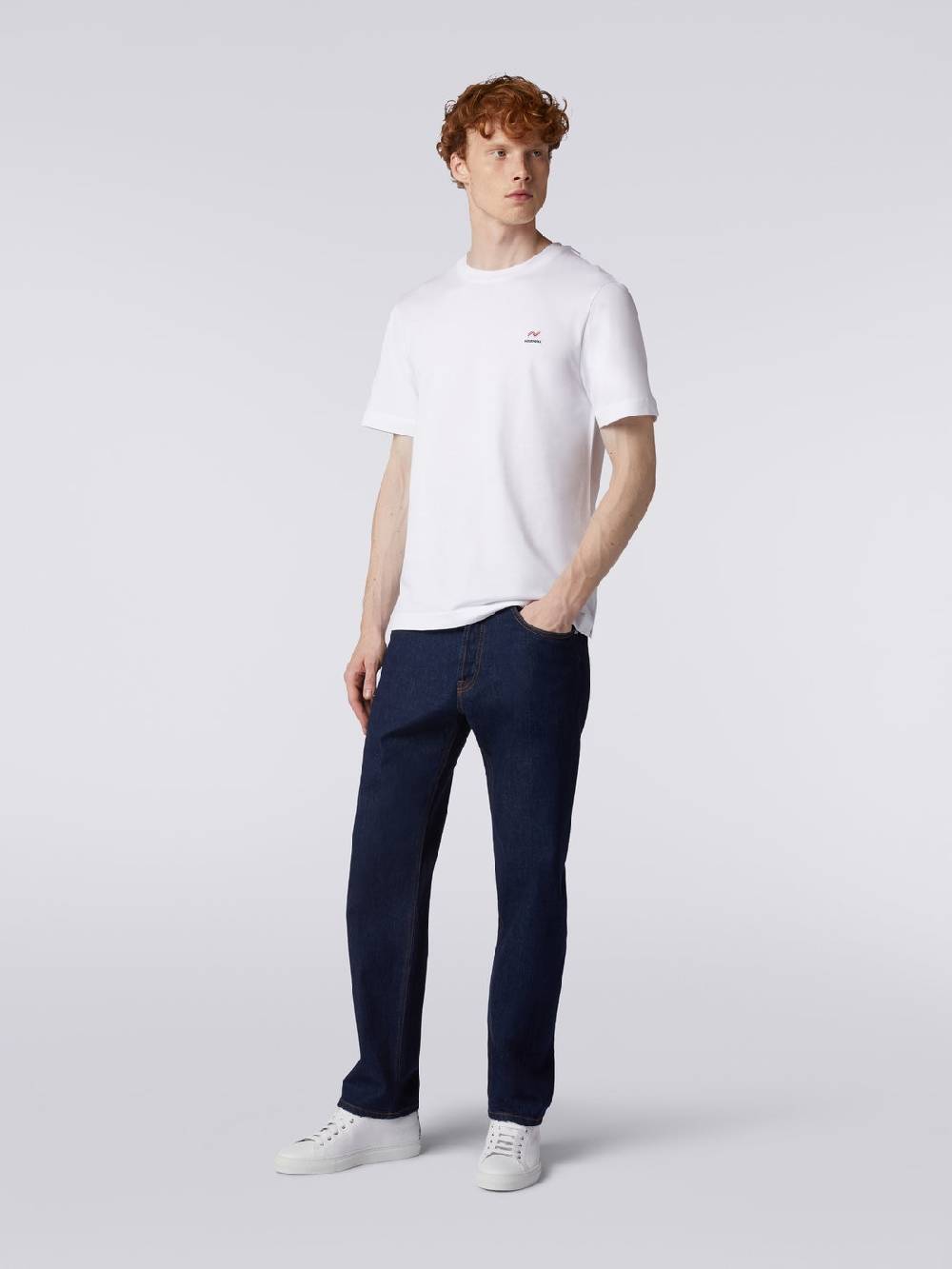Missoni T-shirt girocollo in cotone con ricamo e logo Comprare a buon mercato