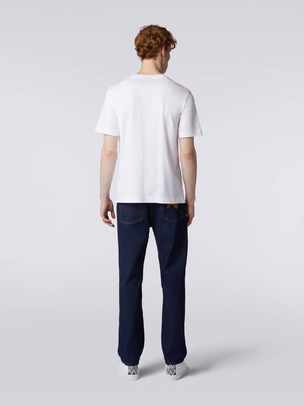 Missoni T-shirt girocollo in cotone con ricamo e logo Comprare a buon mercato