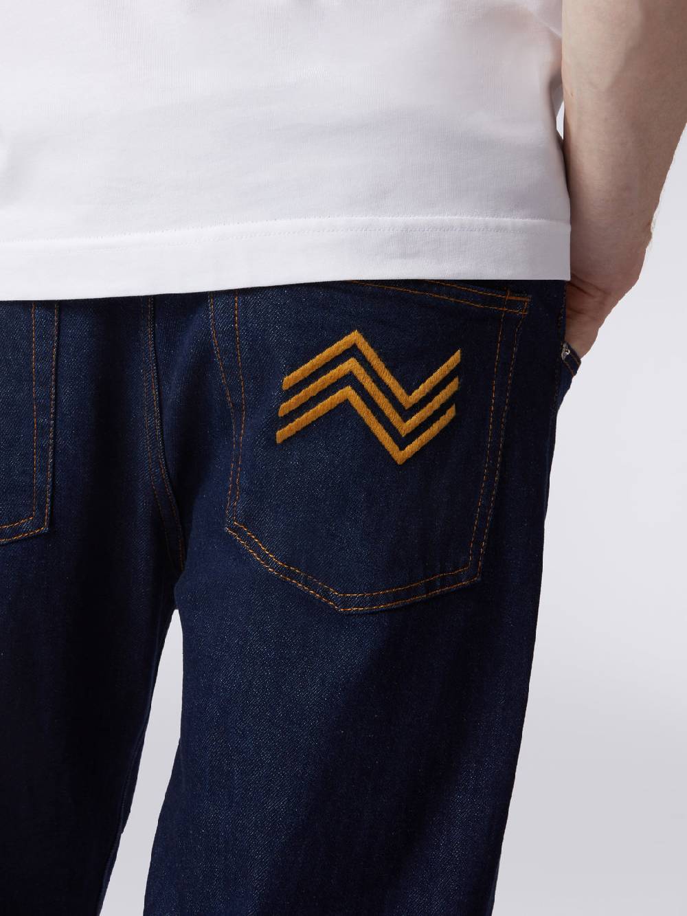 Missoni Cinque tasche in denim con ricamo zig zag sulla tasca Flash Sale